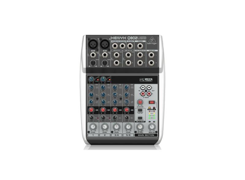 Behringer Q802USB Mixer Analog 8 in 2 Bus Tích Hợp Mic Preamp | Mixer cơ Behringer Q802USB